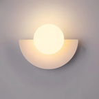 Glass Globe LED Wall Sconce With Iron Base For Modern Minimalist Rooms