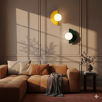 Glass Globe LED Wall Sconce With Iron Base For Modern Minimalist Rooms