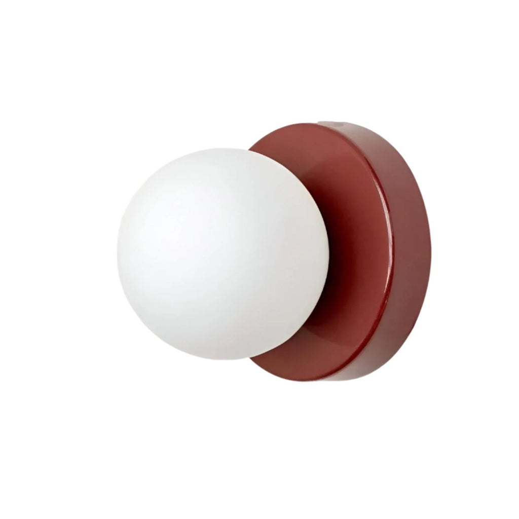 Nordic Glass Globe LED Wall Sconce With Sleek Metal Base