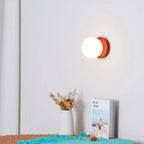 Nordic Glass Globe LED Wall Sconce With Sleek Metal Base