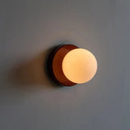 Nordic Glass Globe LED Wall Sconce With Sleek Metal Base