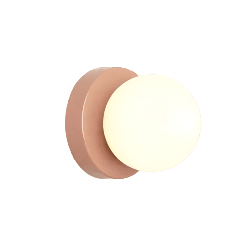 Nordic Glass Globe LED Wall Sconce With Sleek Metal Base