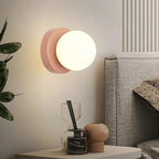 Nordic Glass Globe LED Wall Sconce With Sleek Metal Base