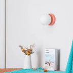 Nordic Glass Globe LED Wall Sconce With Sleek Metal Base