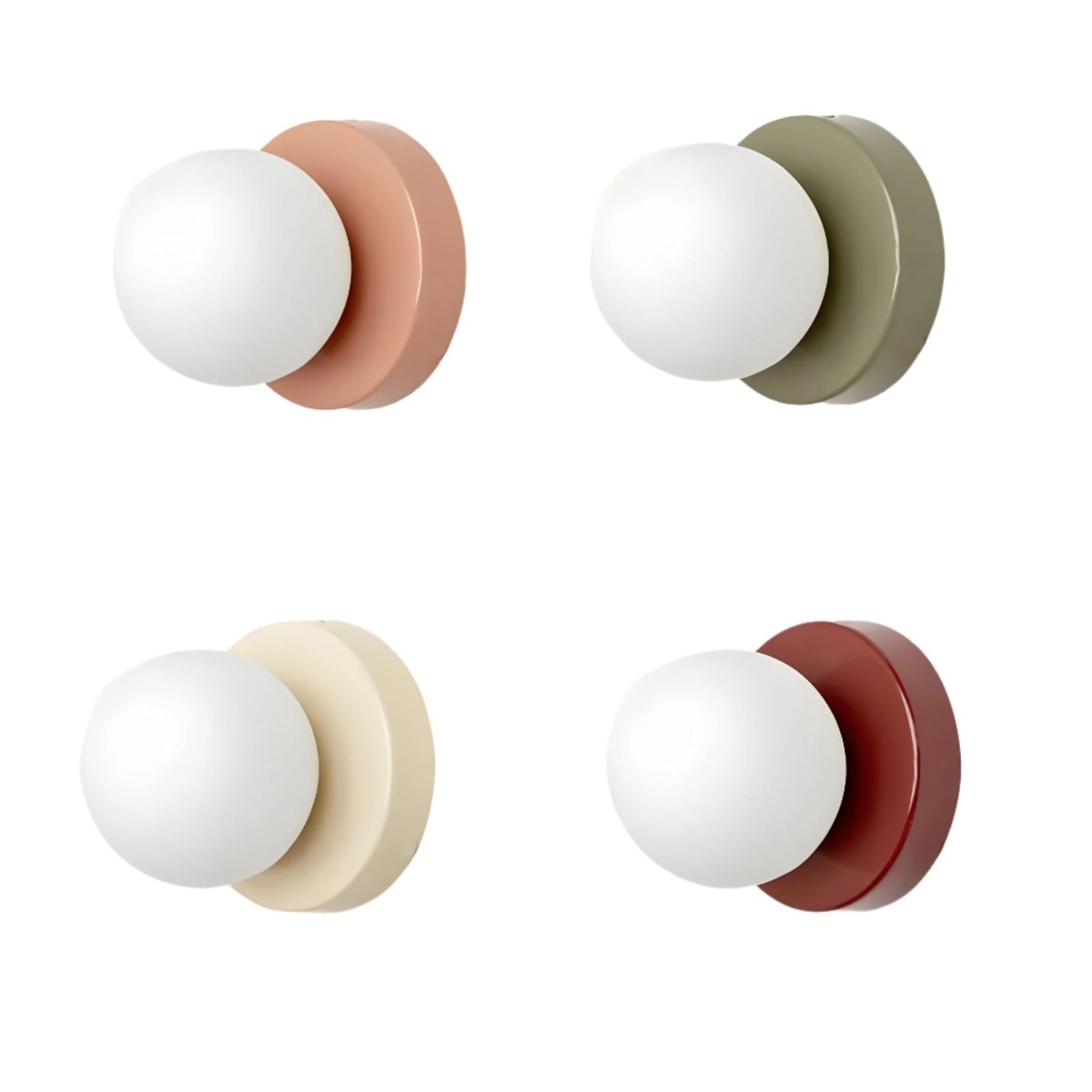 Nordic Glass Globe LED Wall Sconce With Sleek Metal Base
