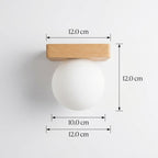 Nordic Glass Globe LED Wall Sconce With Sleek Metal Base