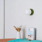 Nordic Glass Globe LED Wall Sconce With Sleek Metal Base