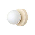 Nordic Glass Globe LED Wall Sconce With Sleek Metal Base