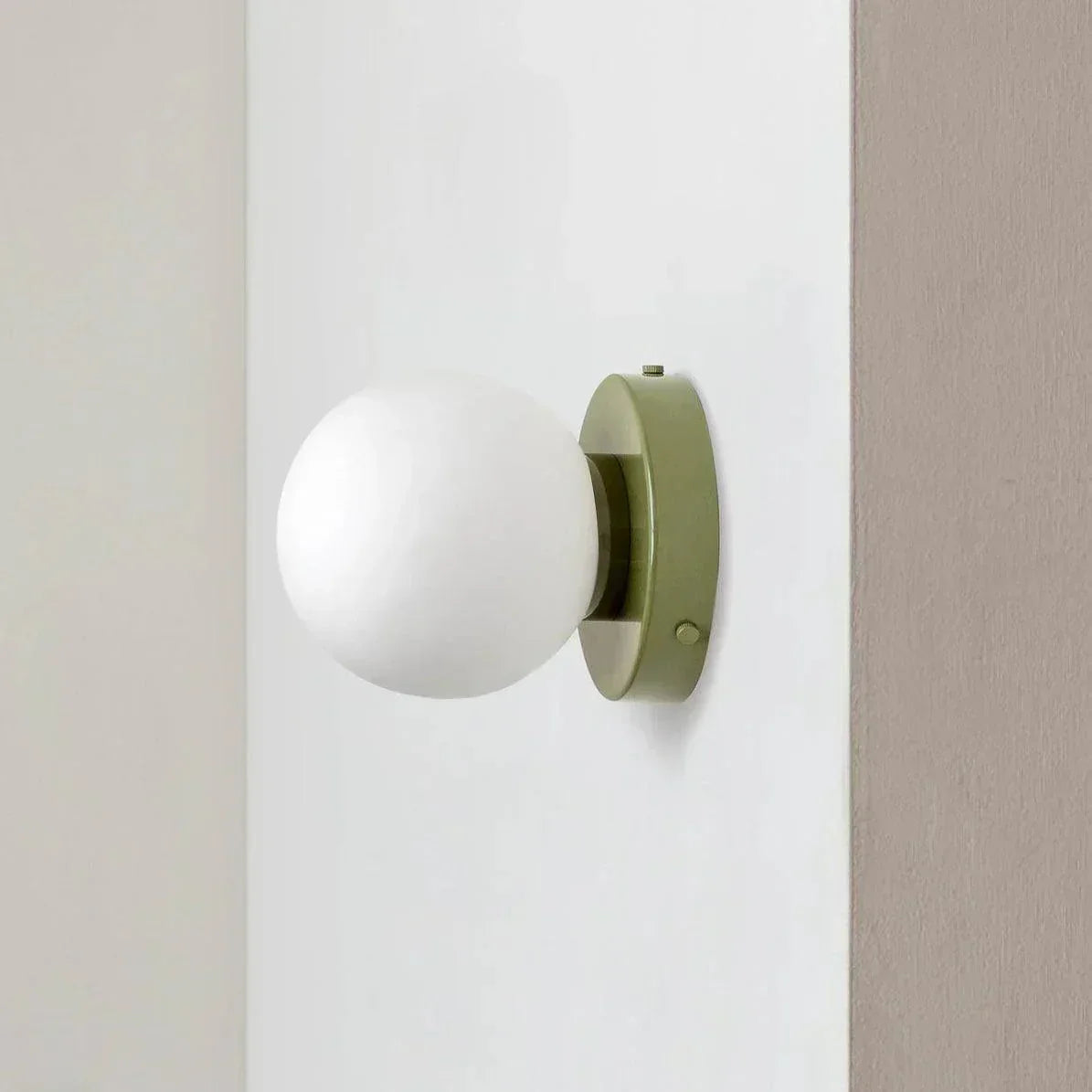 Nordic Glass Globe LED Wall Sconce With Sleek Metal Base