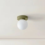 Nordic Glass Globe LED Wall Sconce With Sleek Metal Base