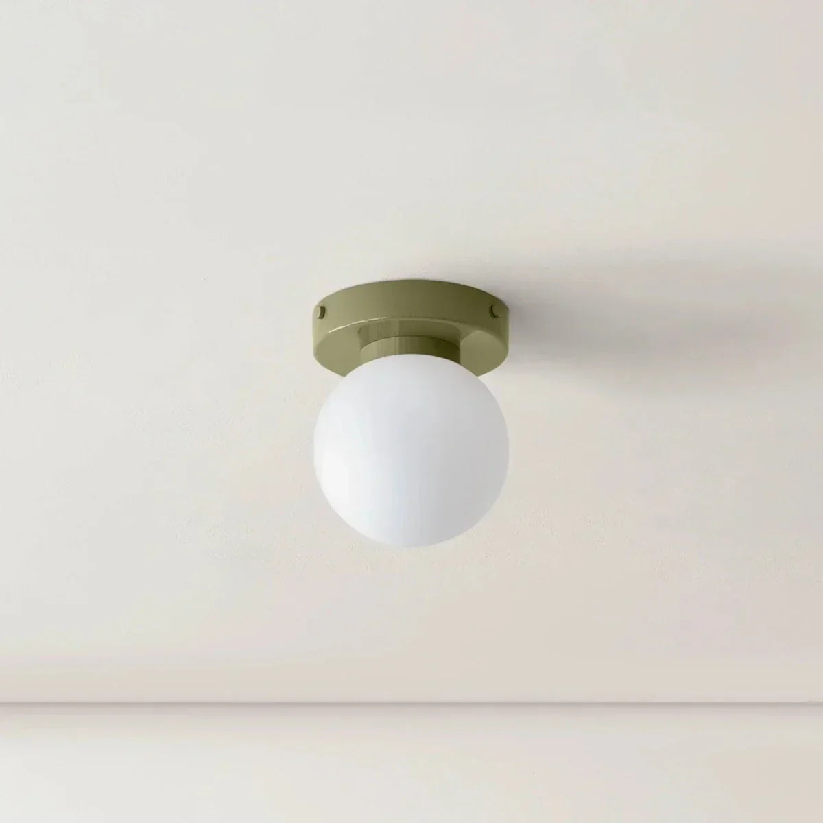 Nordic Glass Globe LED Wall Sconce With Sleek Metal Base