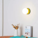 Nordic Glass Globe LED Wall Sconce With Sleek Metal Base