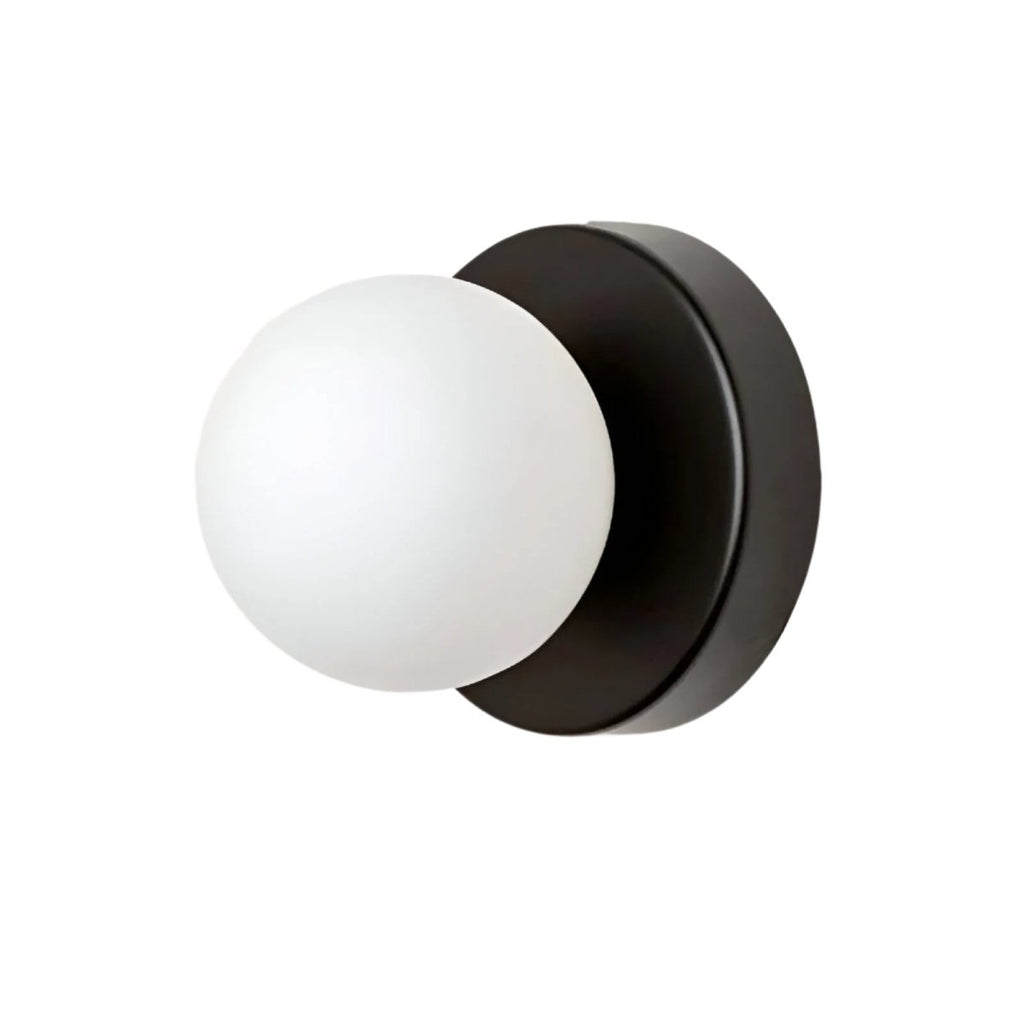 Nordic Glass Globe LED Wall Sconce With Sleek Metal Base