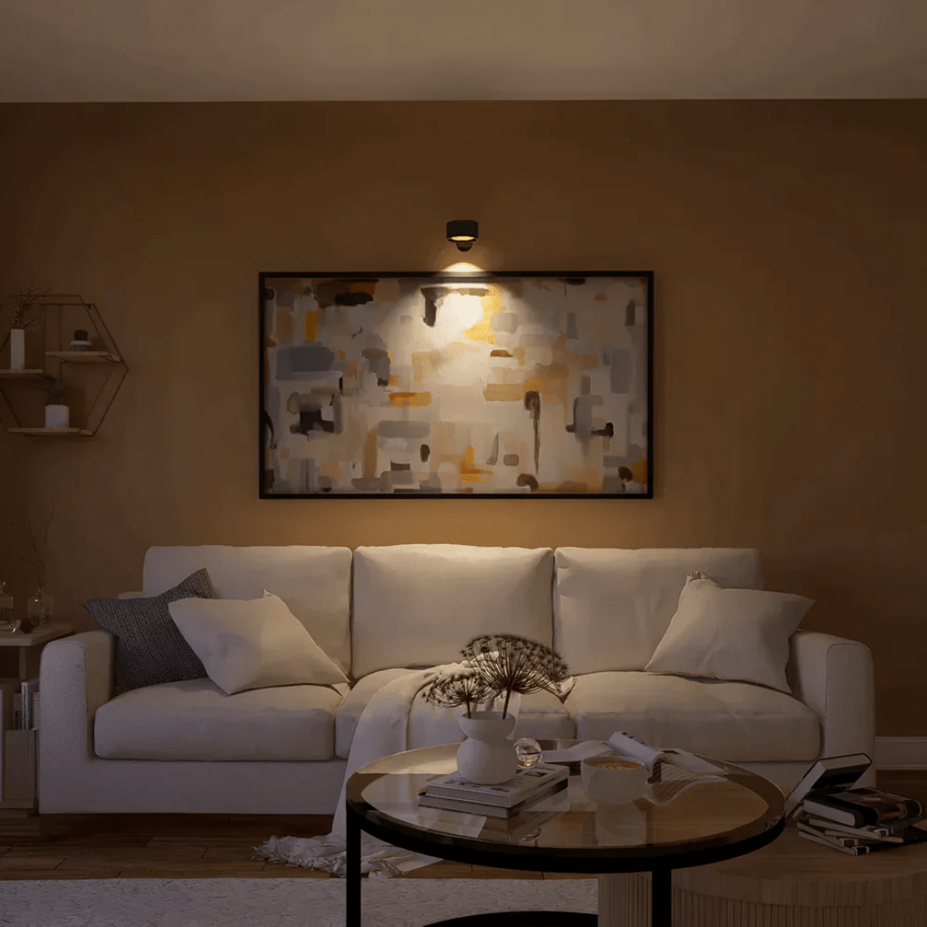 Wood Grain LED Wall Sconce With Built-In Battery For Cozy Ambient Light