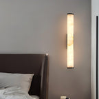 Alabaster Tube LED Wall Sconce With Hardwired Modern Design