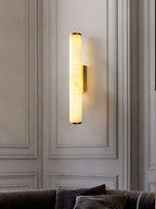 Alabaster Tube LED Wall Sconce With Hardwired Modern Design