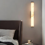 Alabaster Tube LED Wall Sconce With Hardwired Modern Design