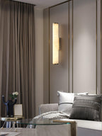 Alabaster Tube LED Wall Sconce With Hardwired Modern Design
