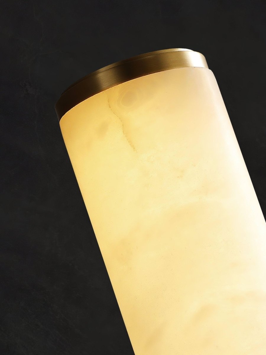 Alabaster Tube LED Wall Sconce With Hardwired Modern Design
