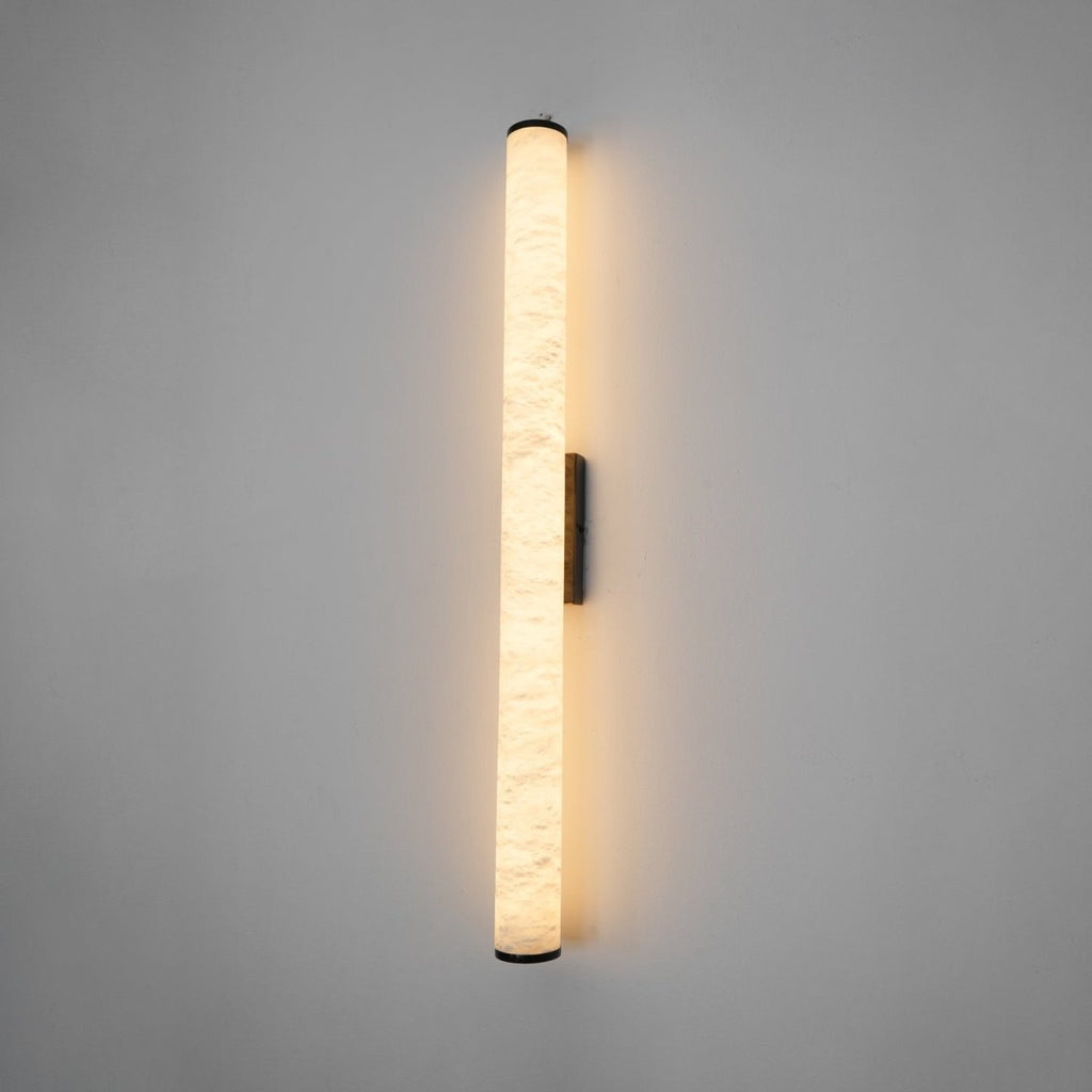 Alabaster Tube LED Wall Sconce With Hardwired Modern Design