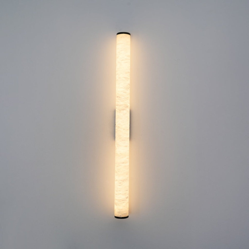Alabaster Tube LED Wall Sconce With Hardwired Modern Design