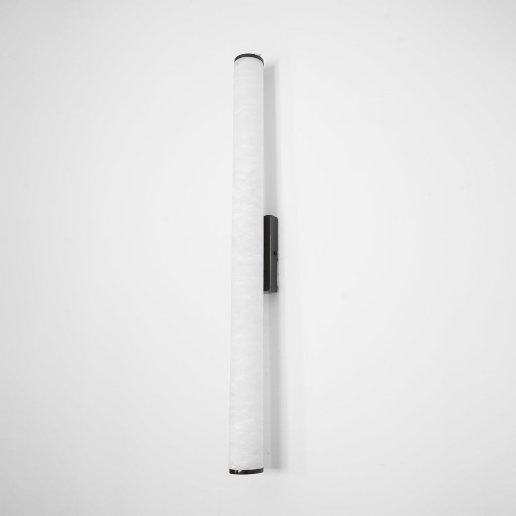 Alabaster Tube LED Wall Sconce With Hardwired Modern Design