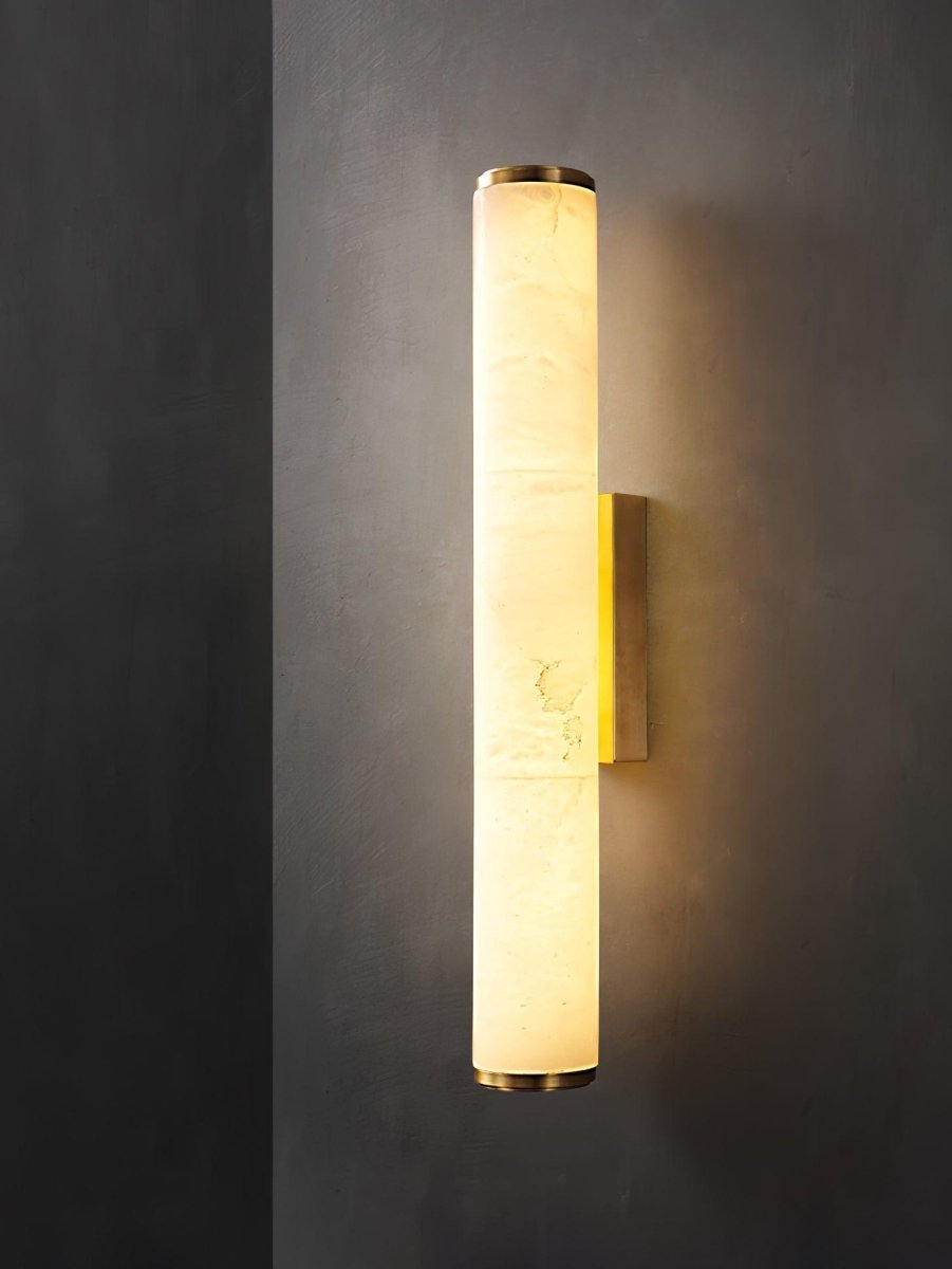 Alabaster Tube LED Wall Sconce With Hardwired Modern Design