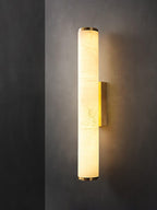 Alabaster Tube LED Wall Sconce With Hardwired Modern Design