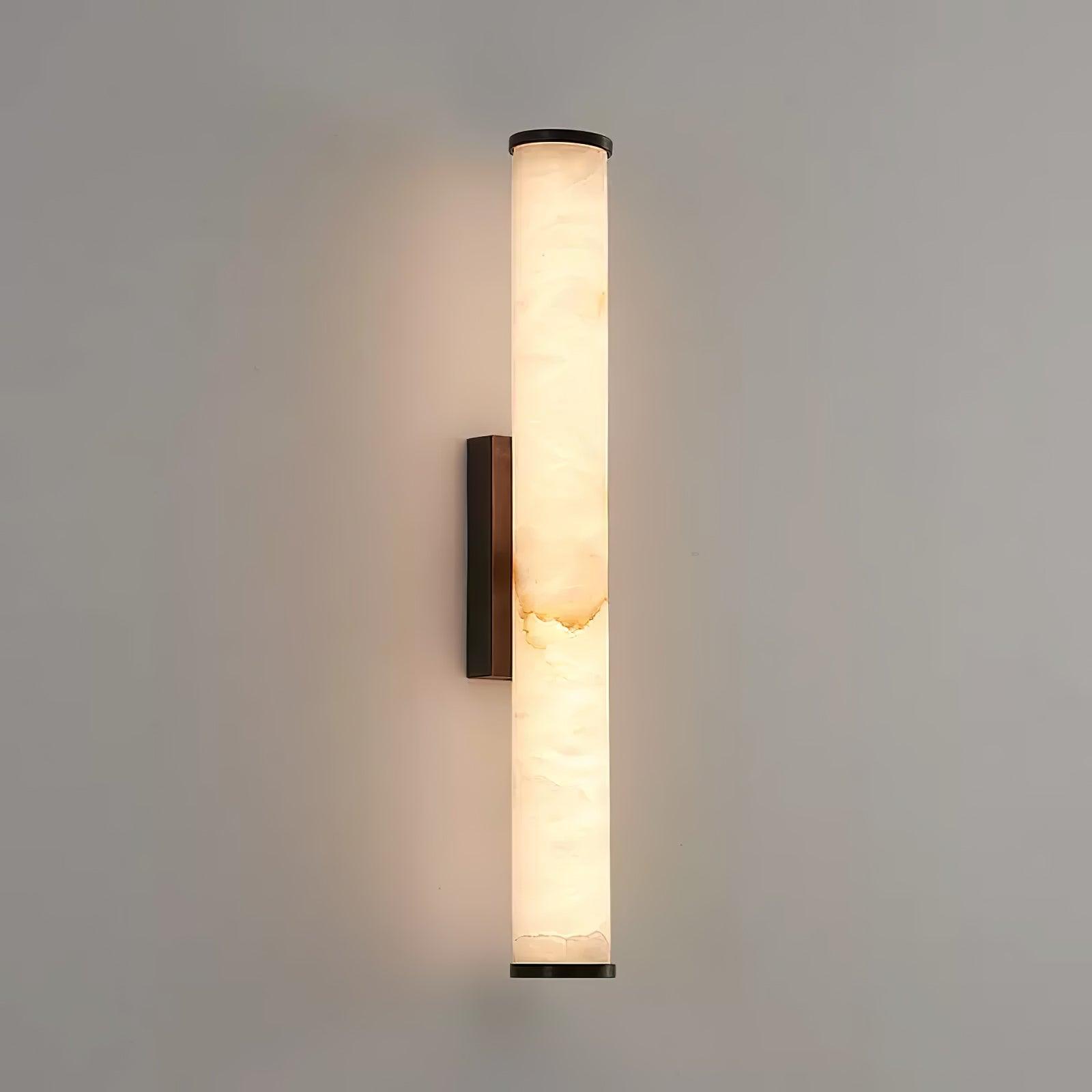 Alabaster Tube LED Wall Sconce With Hardwired Modern Design