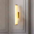 Alabaster Tube LED Wall Sconce With Hardwired Modern Design