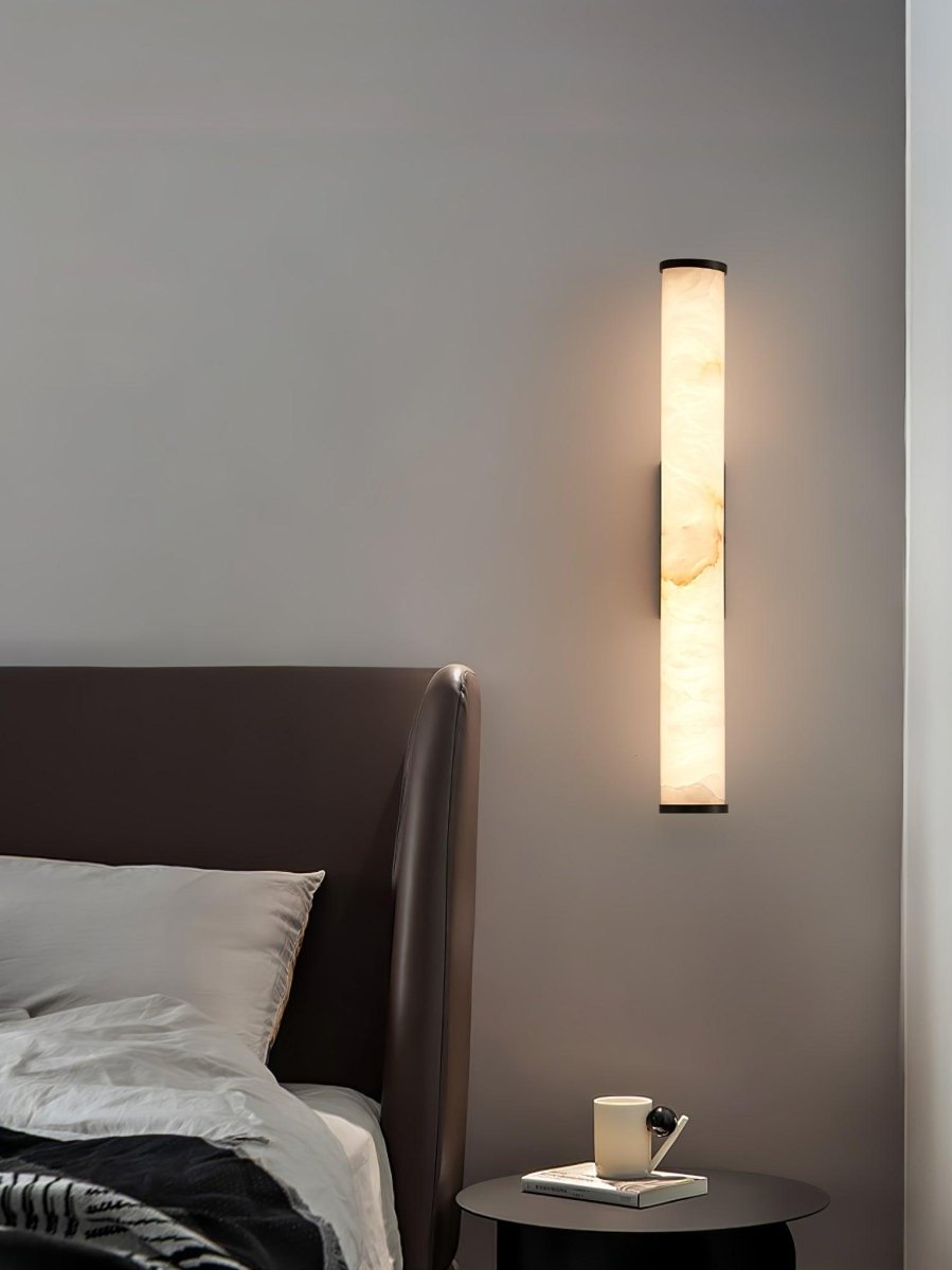 Alabaster Tube LED Wall Sconce With Hardwired Modern Design