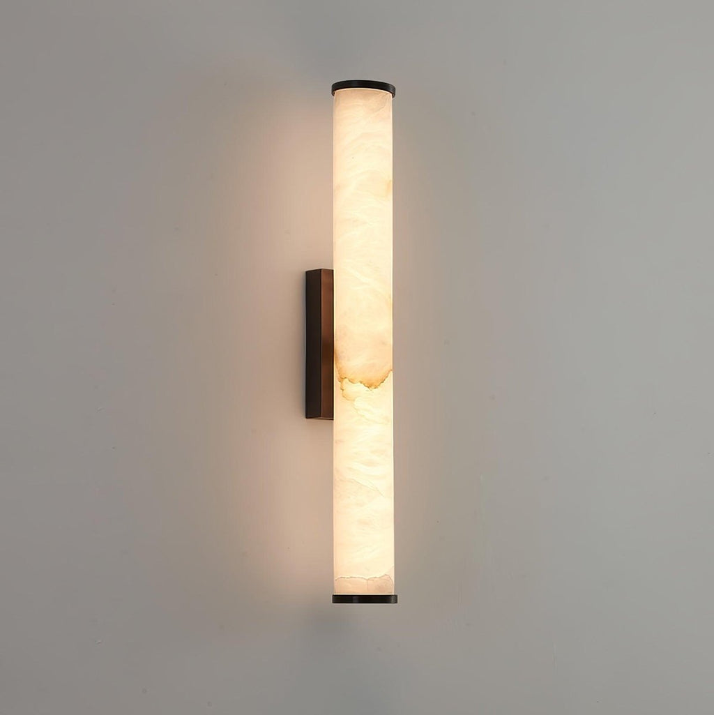 Alabaster Tube LED Wall Sconce With Hardwired Modern Design