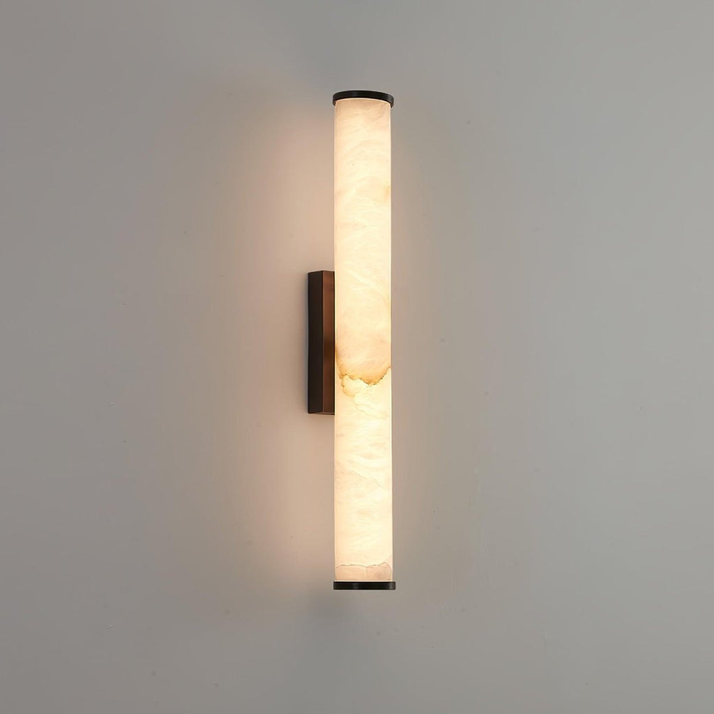 Alabaster Tube LED Wall Sconce With Hardwired Modern Design