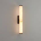 Alabaster Tube LED Wall Sconce With Hardwired Modern Design