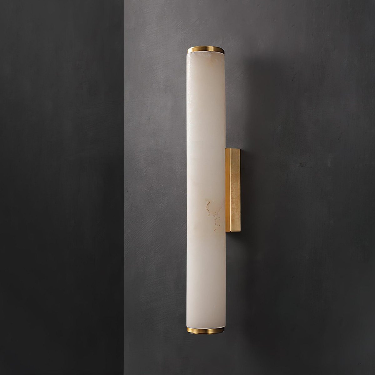 Alabaster Tube LED Wall Sconce With Hardwired Modern Design