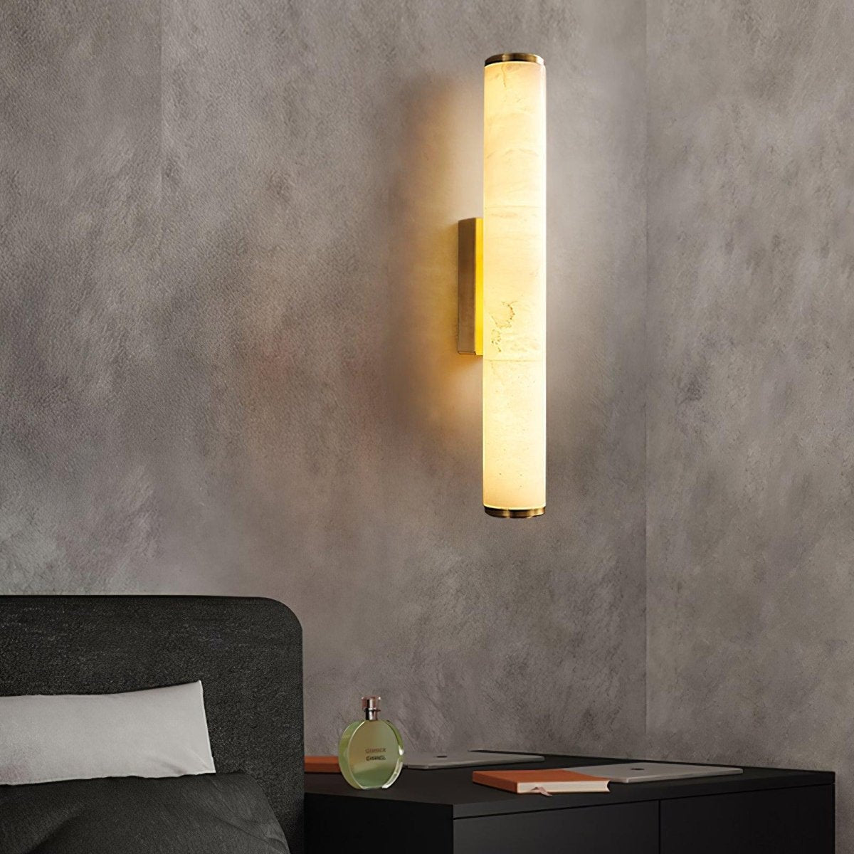 Alabaster Tube LED Wall Sconce With Hardwired Modern Design