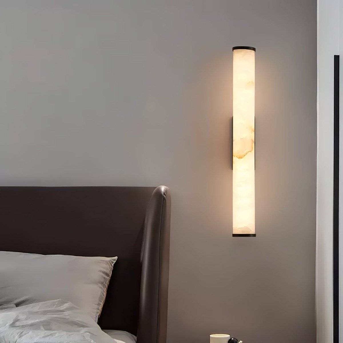 Alabaster Tube LED Wall Sconce With Hardwired Modern Design