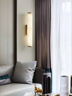 Alabaster Tube LED Wall Sconce With Hardwired Modern Design