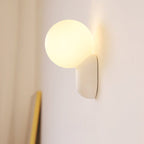 Glass Globe Wall Lamp With Resin Base For Elegant Home Interiors