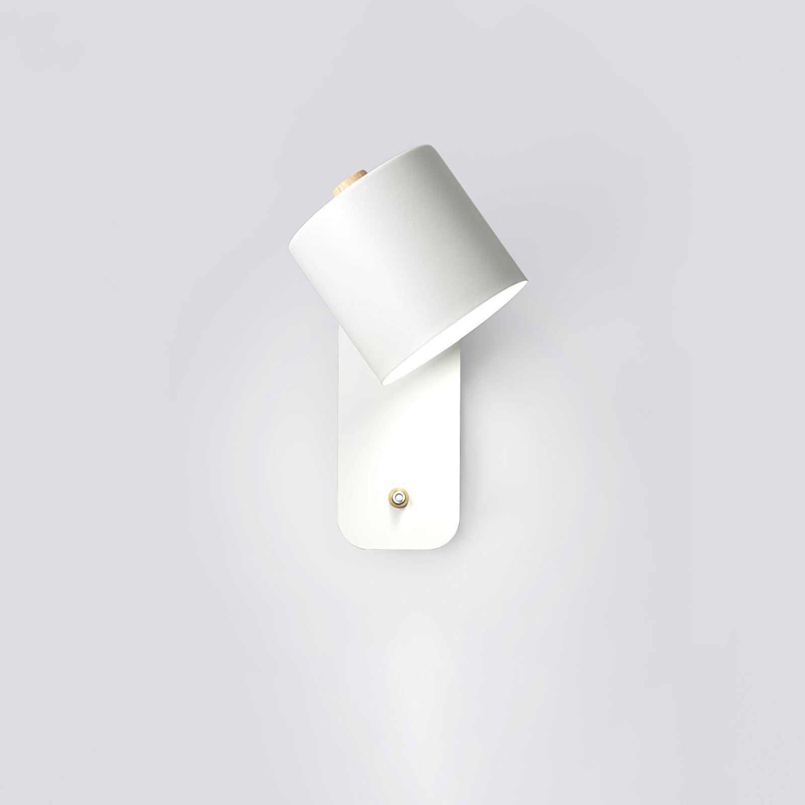 Rotating Head Cylindrical Wall Sconce In Iron For E27 Bulbs
