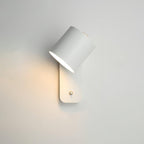 Rotating Head Cylindrical Wall Sconce In Iron For E27 Bulbs