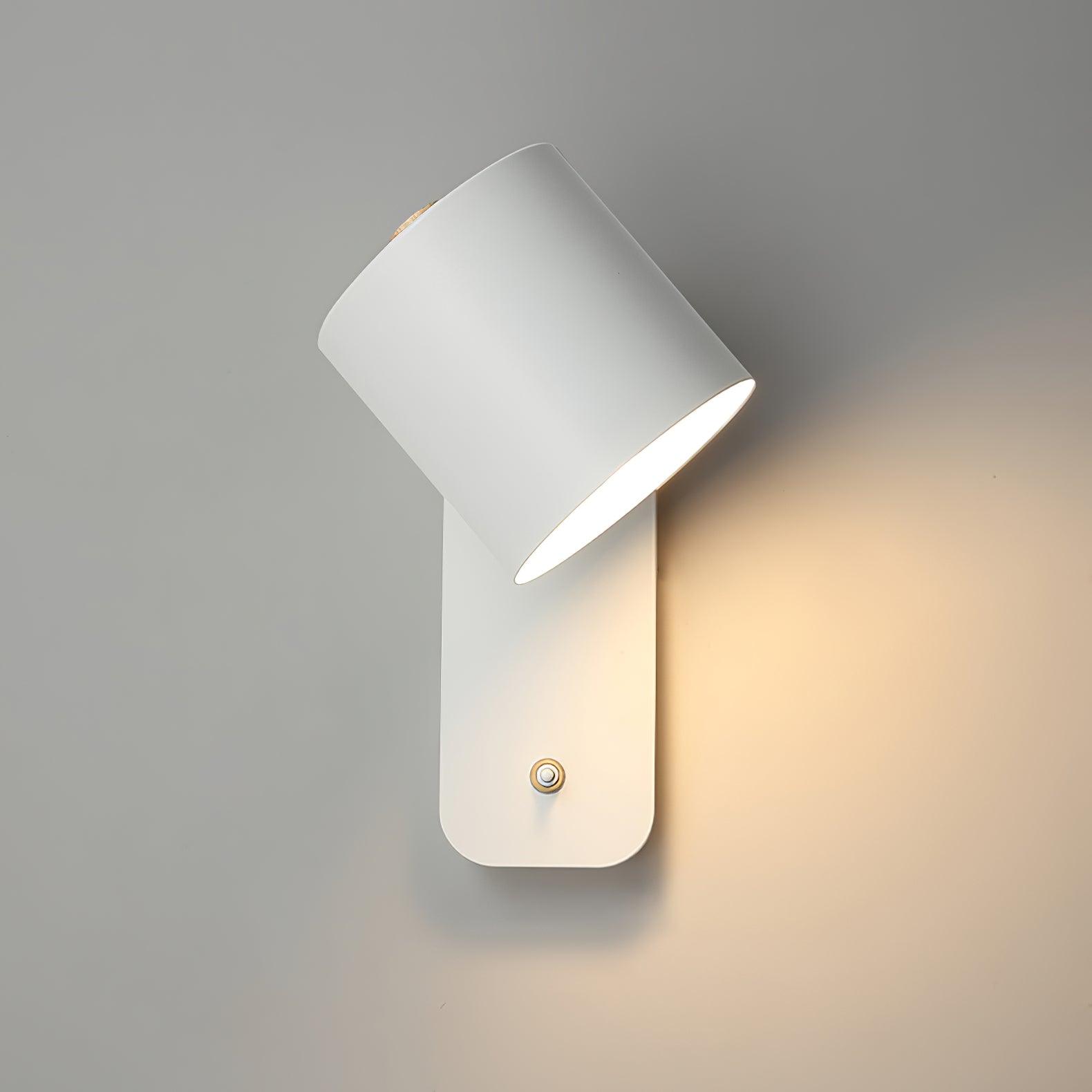 Rotating Head Cylindrical Wall Sconce In Iron For E27 Bulbs