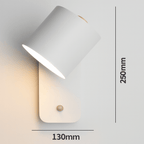 Rotating Head Cylindrical Wall Sconce In Iron For E27 Bulbs