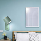 Rotating Head Cylindrical Wall Sconce In Iron For E27 Bulbs