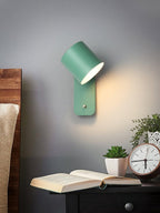 Rotating Head Cylindrical Wall Sconce In Iron For E27 Bulbs