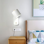 Rotating Head Cylindrical Wall Sconce In Iron For E27 Bulbs