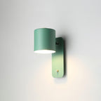 Rotating Head Cylindrical Wall Sconce In Iron For E27 Bulbs