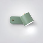 Rotating Head Cylindrical Wall Sconce In Iron For E27 Bulbs