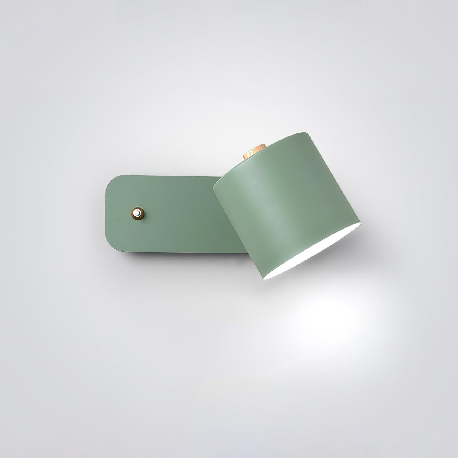 Rotating Head Cylindrical Wall Sconce In Iron For E27 Bulbs