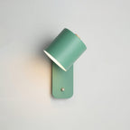 Rotating Head Cylindrical Wall Sconce In Iron For E27 Bulbs